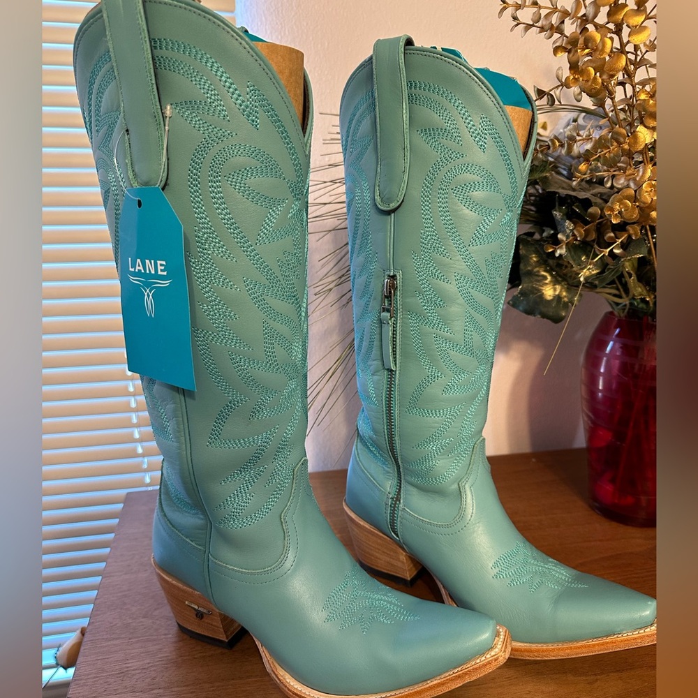 NWT Lane Smokeshow boot in glacier teal/turquoise blaze, 7.5 - Picture 2 of 13